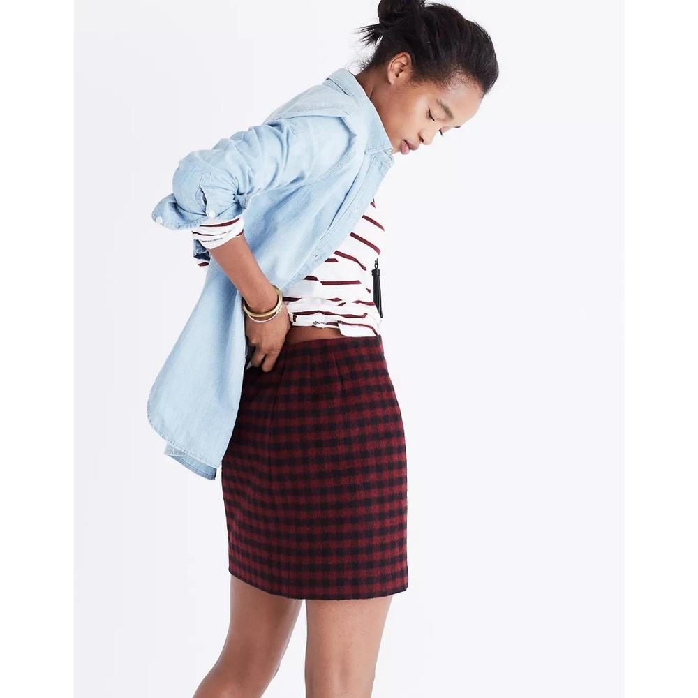 Madewell Buffalo Check Upstate Mini Skirt